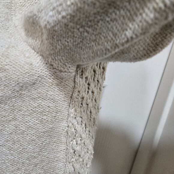 Tommy Hilfiger Beige Cable Knit Quarter Zip Sweater S - Picture 4 of 10